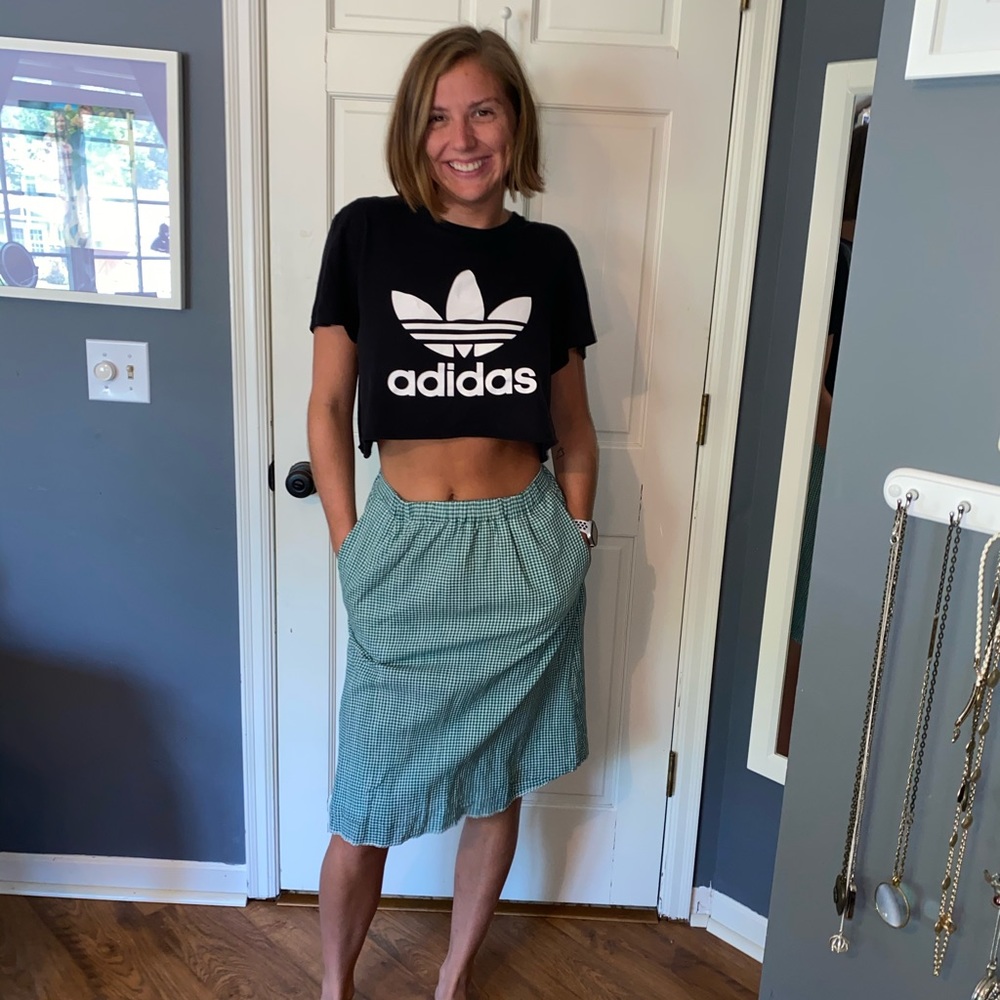 Gingham skirt, can be dressed up or down 🤩